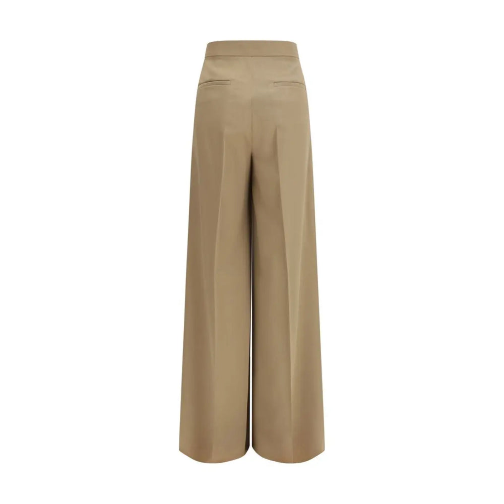 Max Mara Beige Wool Oves Aries Pants