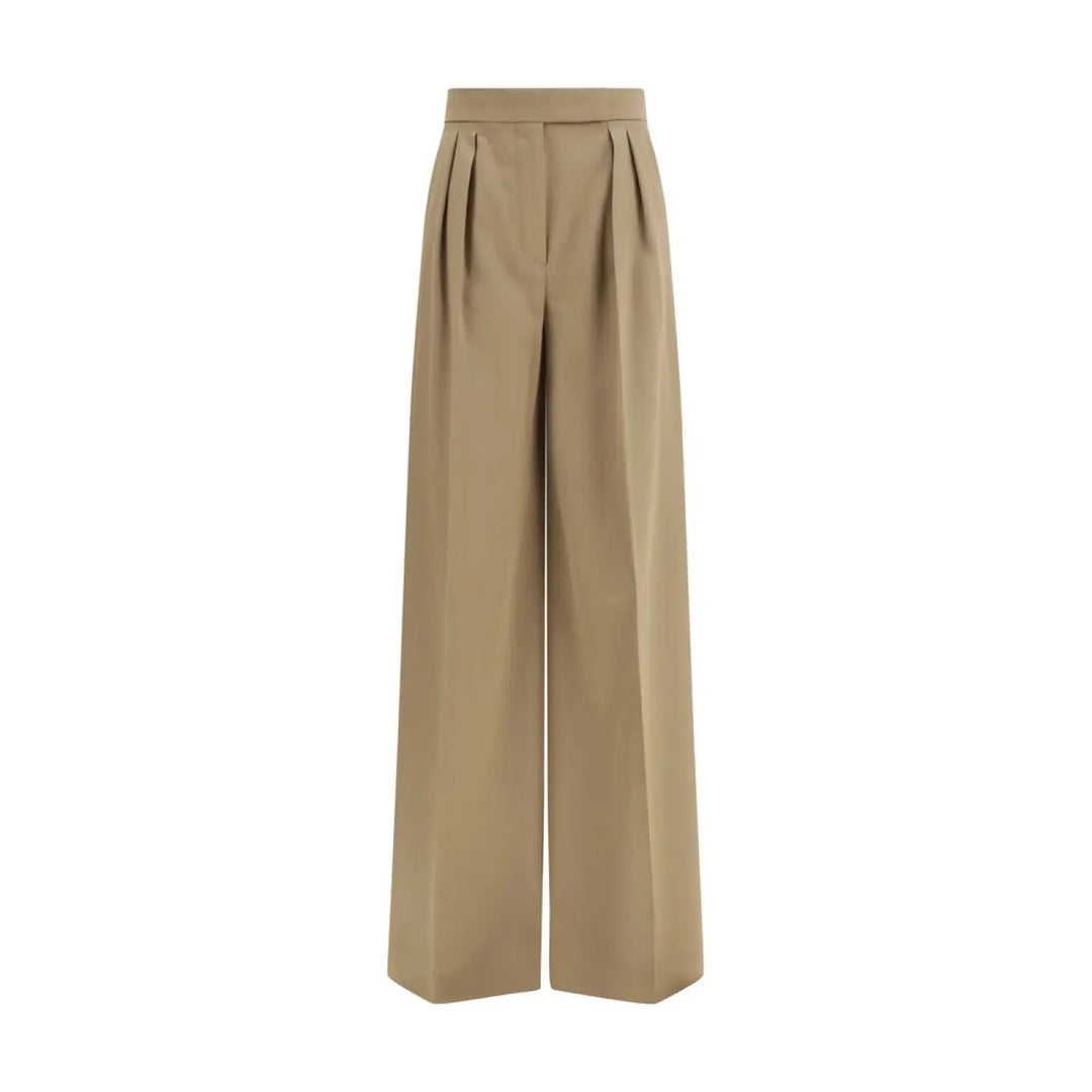 Max Mara Beige Wool Oves Aries Pants