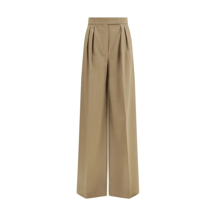 Max Mara Beige Wool Oves Aries Pants