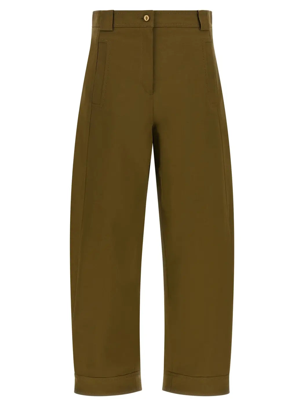Max Mara Bicolor Cotton Cropped Pants