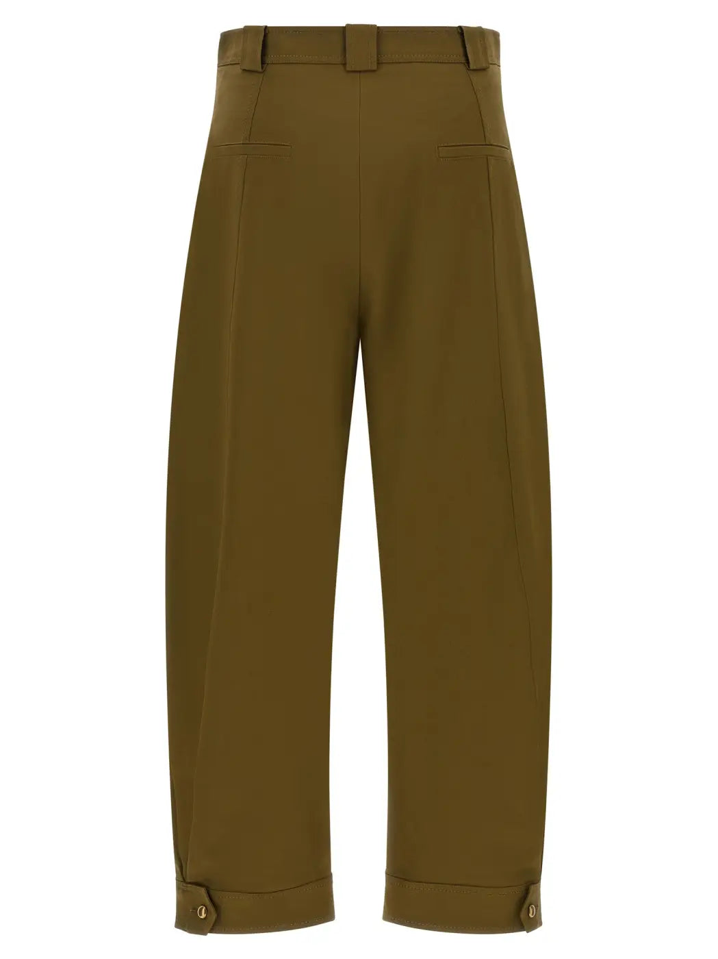 Max Mara Bicolor Cotton Cropped Pants
