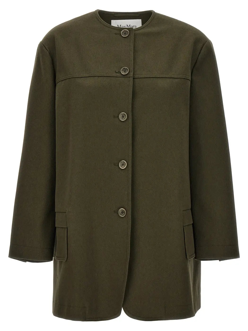 Max Mara Bicolor Cotton Full-length Jacket