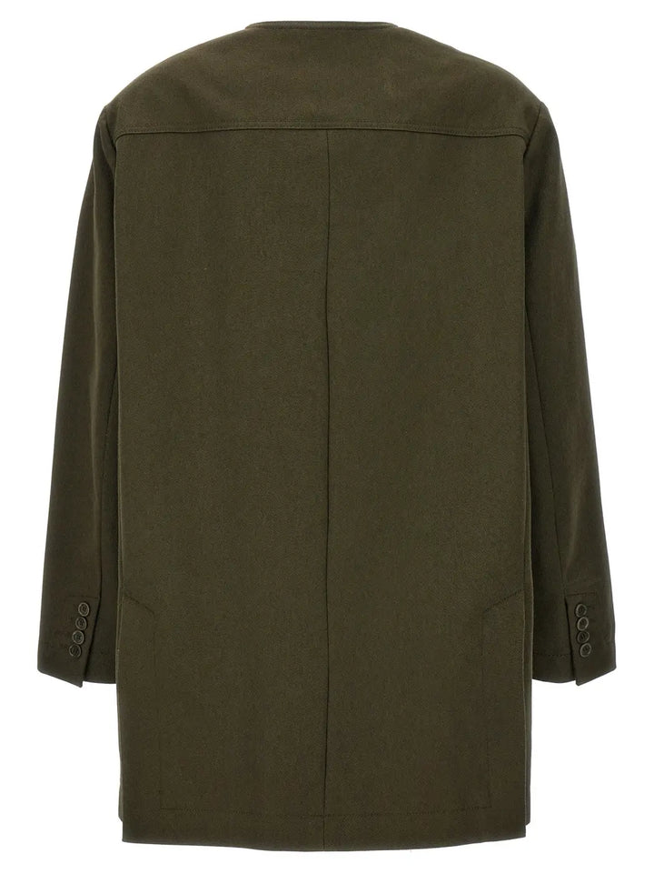 Max Mara Bicolor Cotton Full-length Jacket
