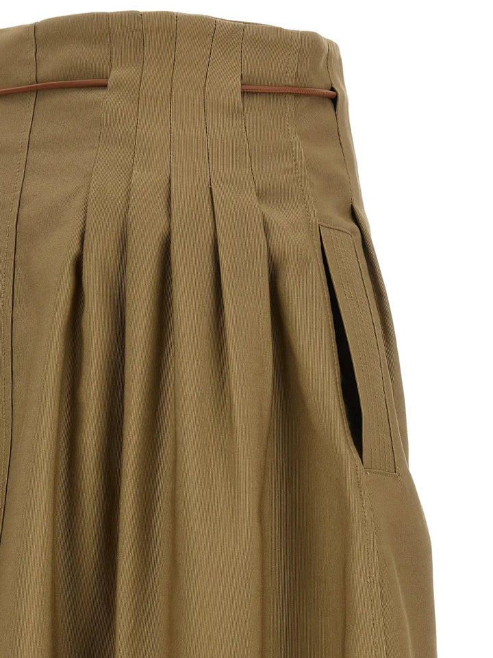 Max Mara Bicolor Cotton Midi Skirt