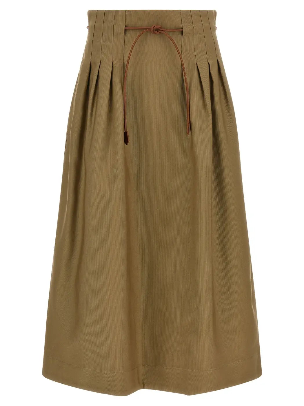 Max Mara Bicolor Cotton Midi Skirt