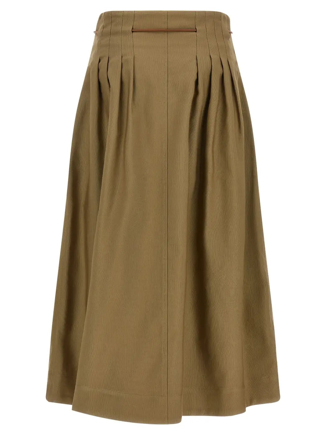 Max Mara Bicolor Cotton Midi Skirt