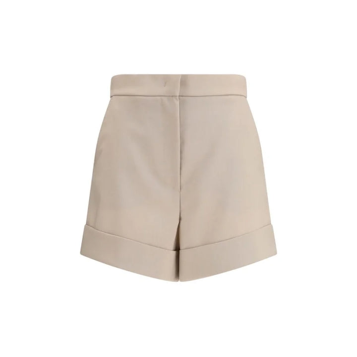 Max Mara Bicolor Fleece Wool Bermuda Shorts