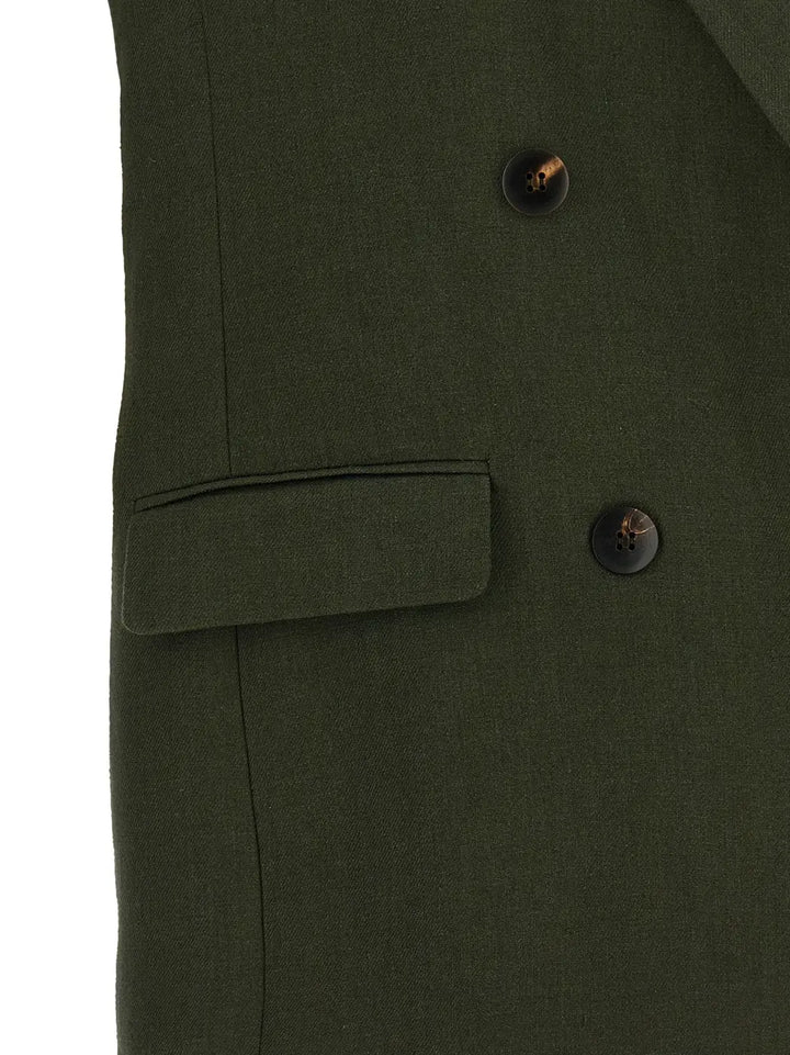 Max Mara Bicolor Linen Sleeveless Jacket