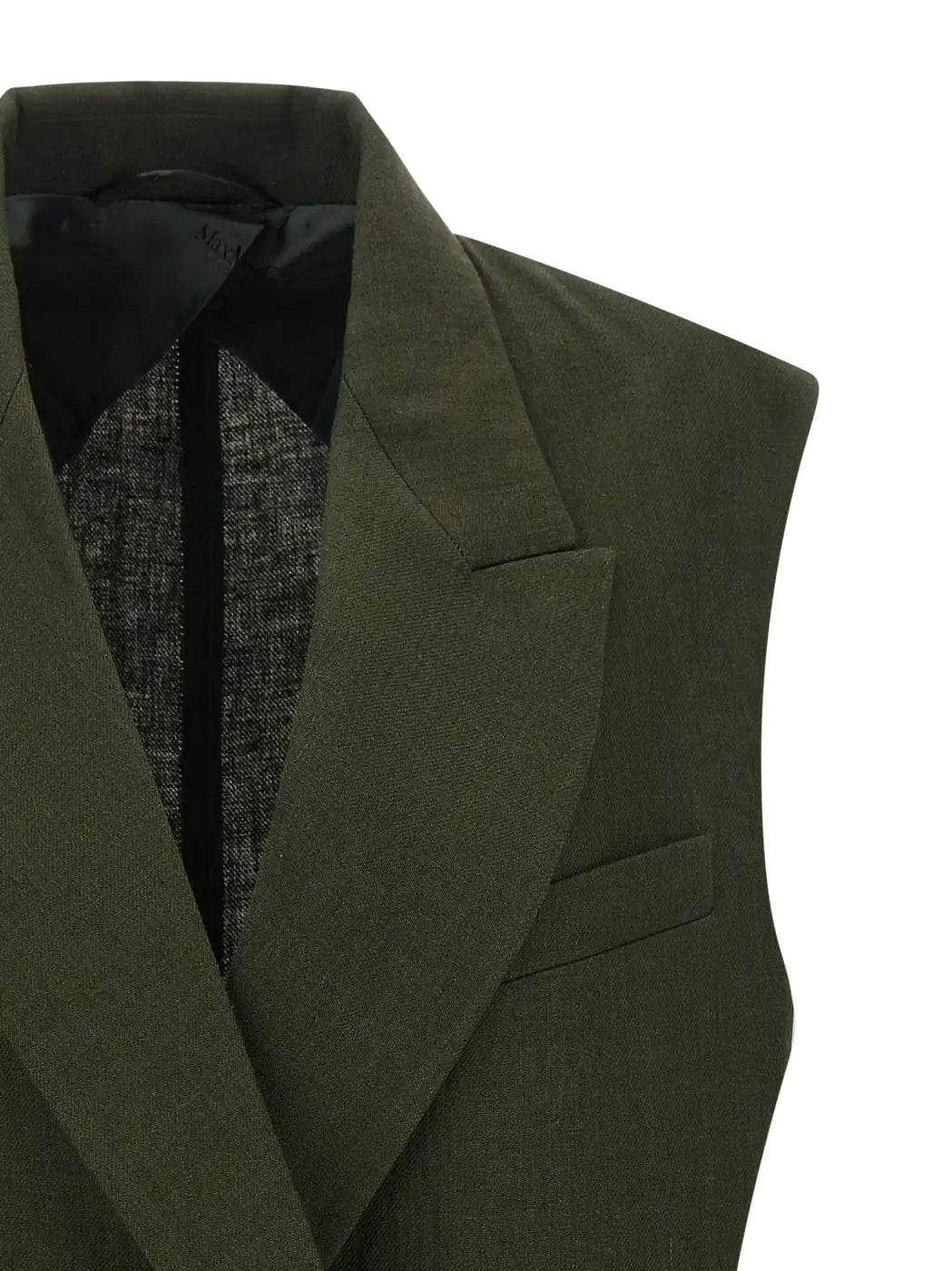 Max Mara Bicolor Linen Sleeveless Jacket