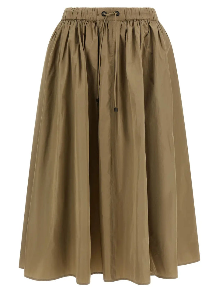 Max Mara Bicolor Polyester Midi Skirt