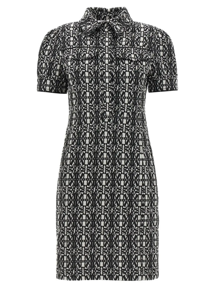 Max Mara Bicolor Polyester Short Dress