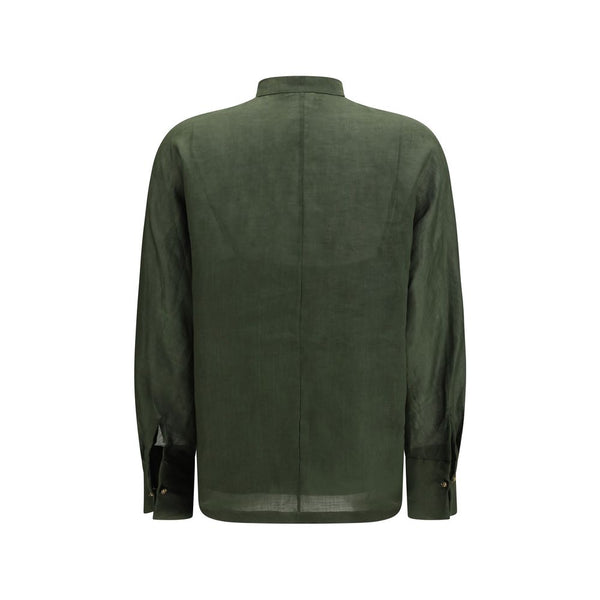 Max Mara Shirts - Bicolor Ramie Dress Shirt