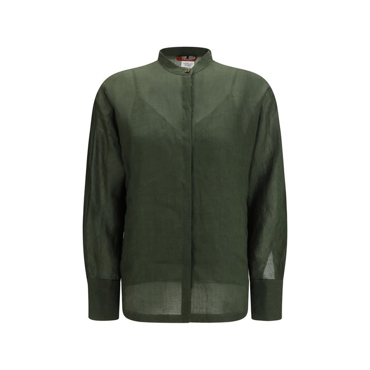 Max Mara Shirts - Bicolor Ramie Dress Shirt