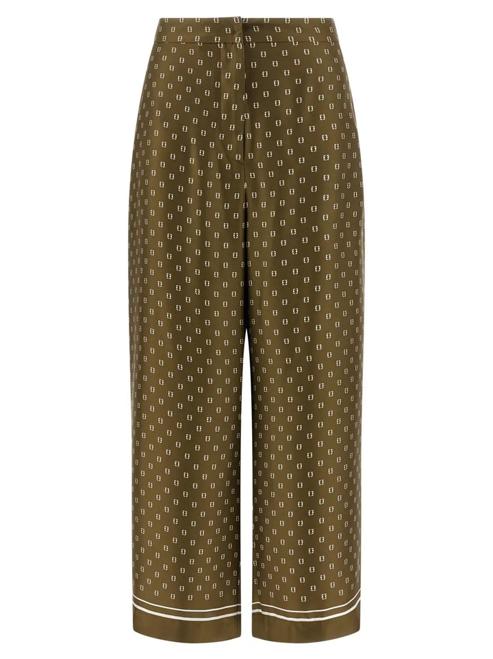 Max Mara Bicolor Silk Casual Pants