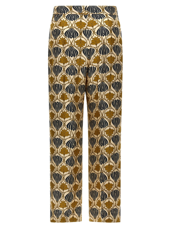 Max Mara Bicolor Silk Casual Pants