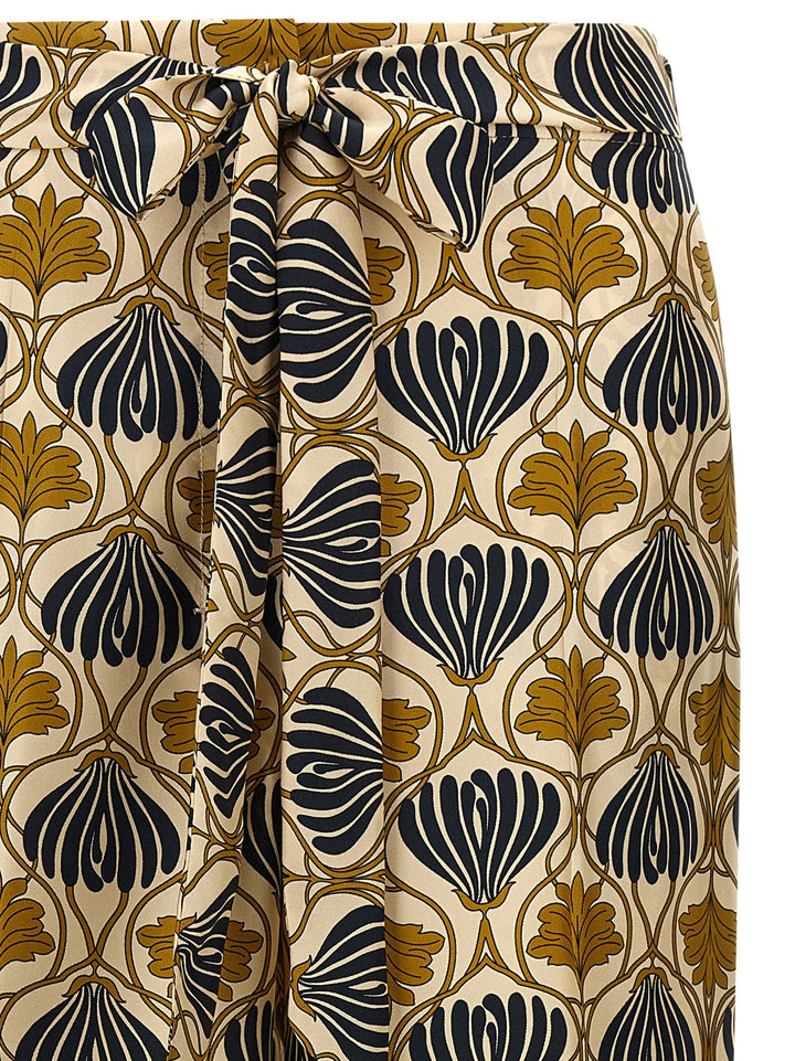 Max Mara Bicolor Silk Casual Pants