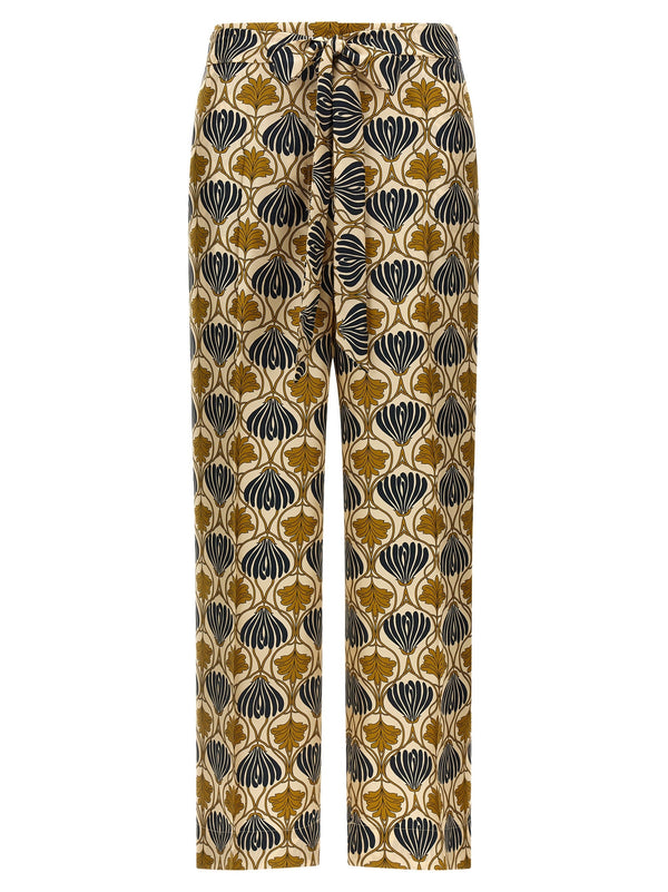 Max Mara Bicolor Silk Casual Pants