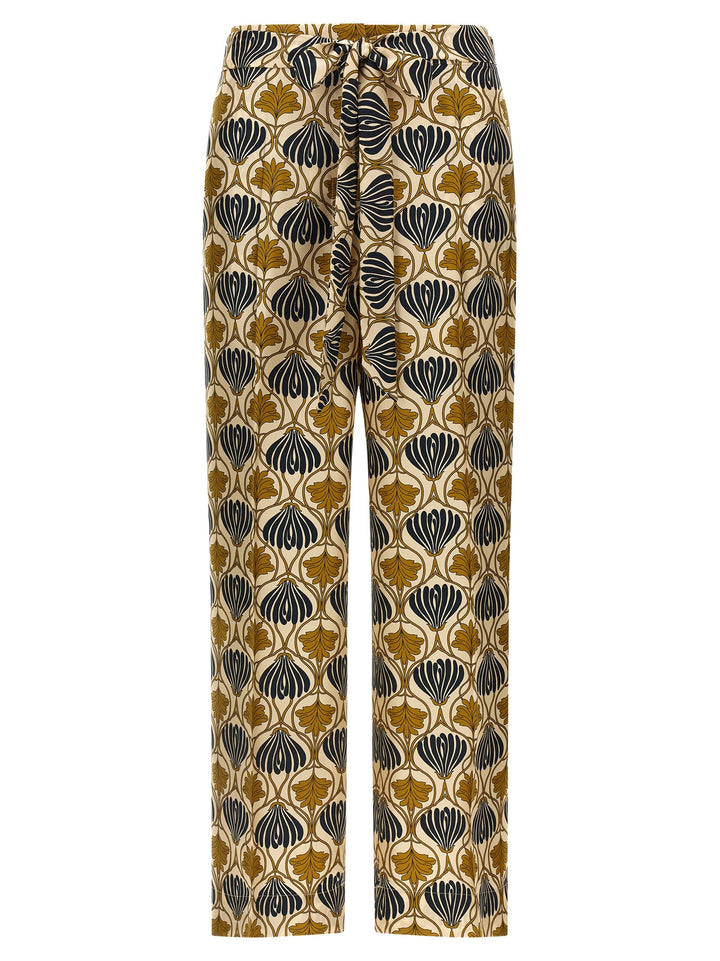 Max Mara Bicolor Silk Casual Pants