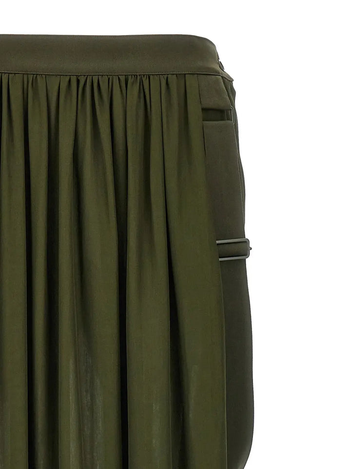 Max Mara Bicolor Silk Mini Skirt