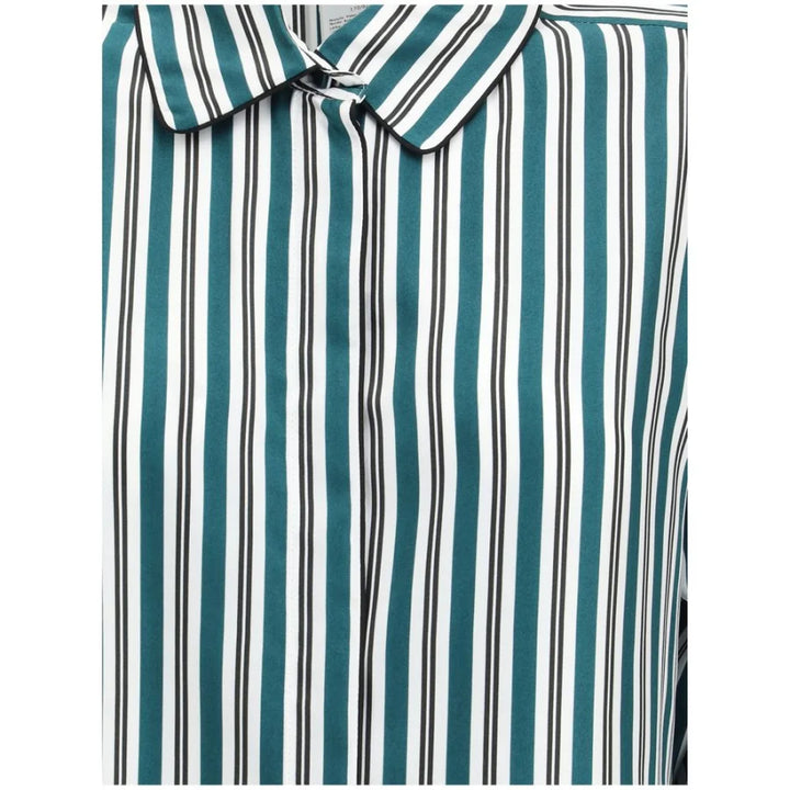 Max Mara Bicolor Silk Pattern Shirt