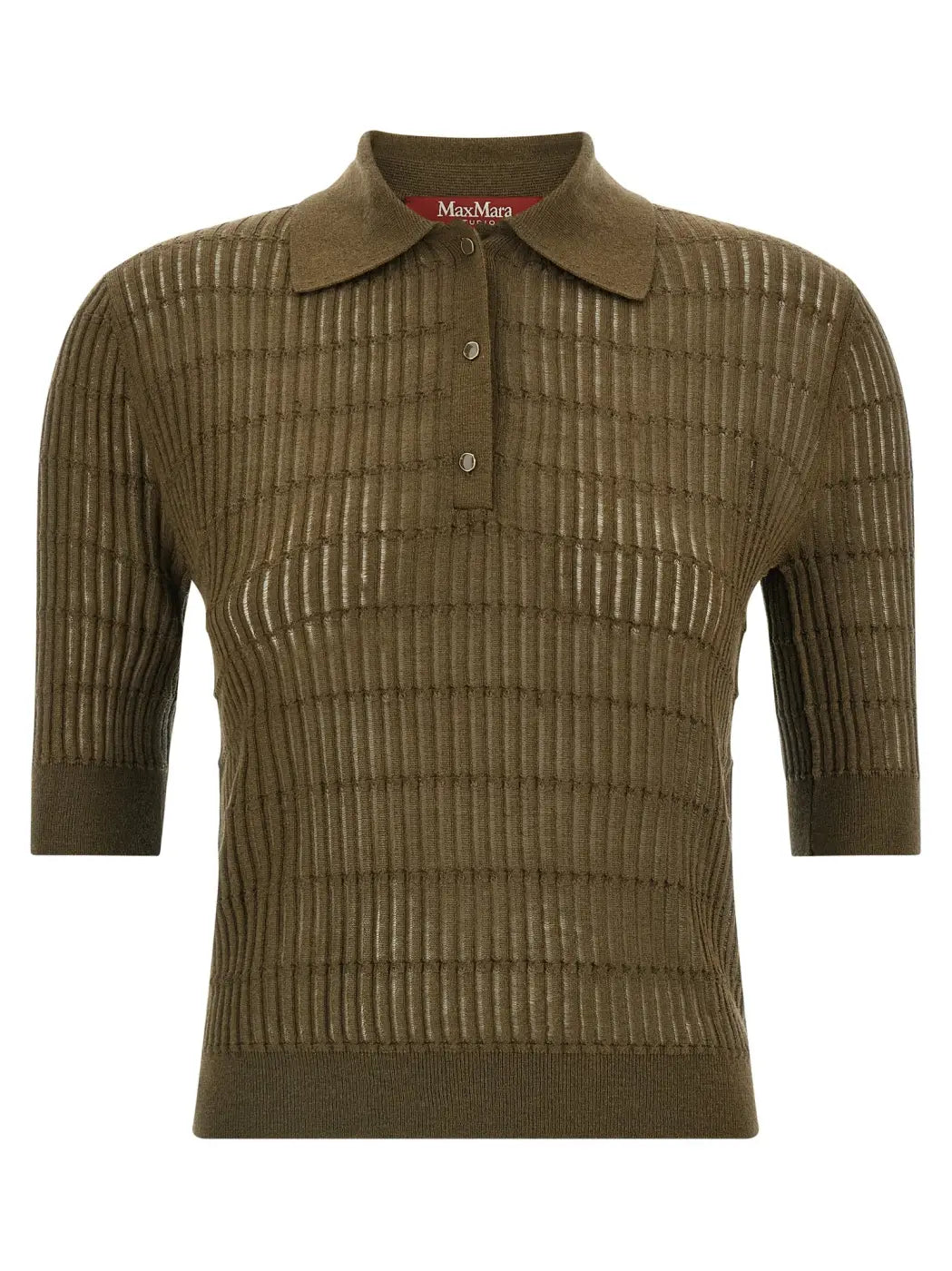 Max Mara Bicolor Silk Polo Shirt