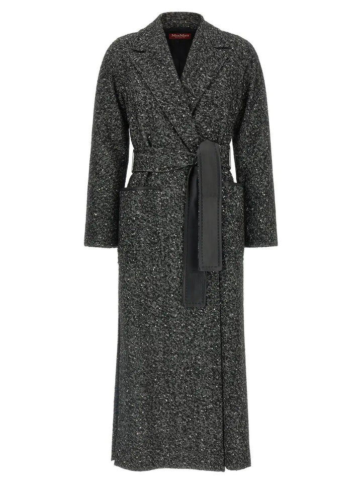 Max Mara Bicolor Virgin Wool Coat