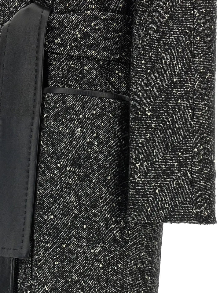 Max Mara Bicolor Virgin Wool Coat