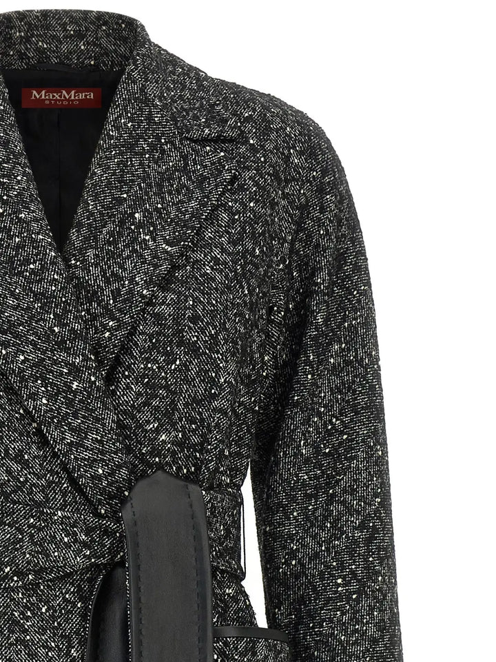 Max Mara Bicolor Virgin Wool Coat