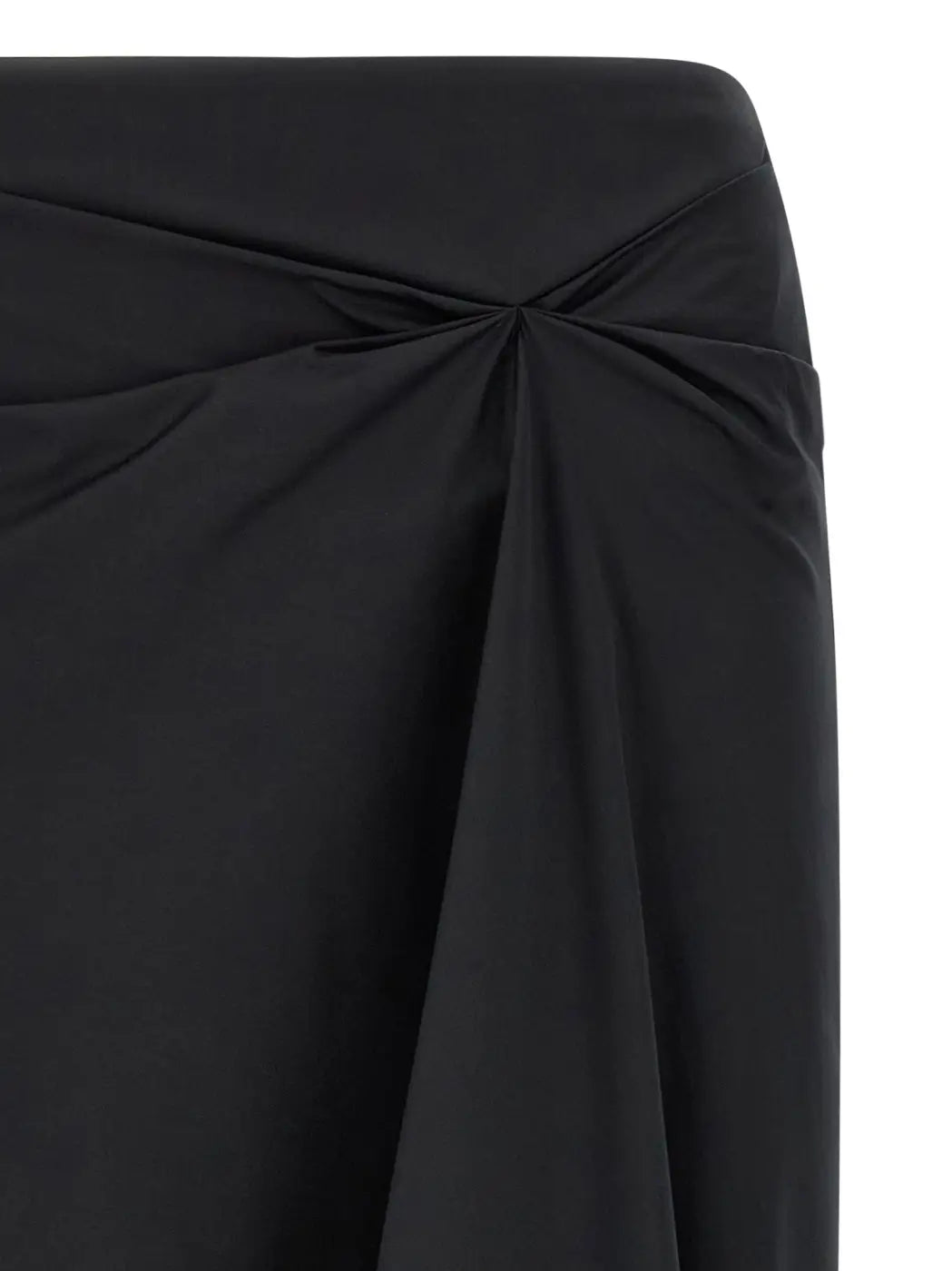 Max Mara Black Cotton Midi Skirt
