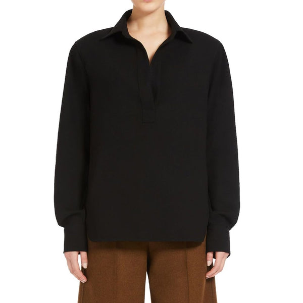 Max Mara Shirts - Black Cotton Shirt
