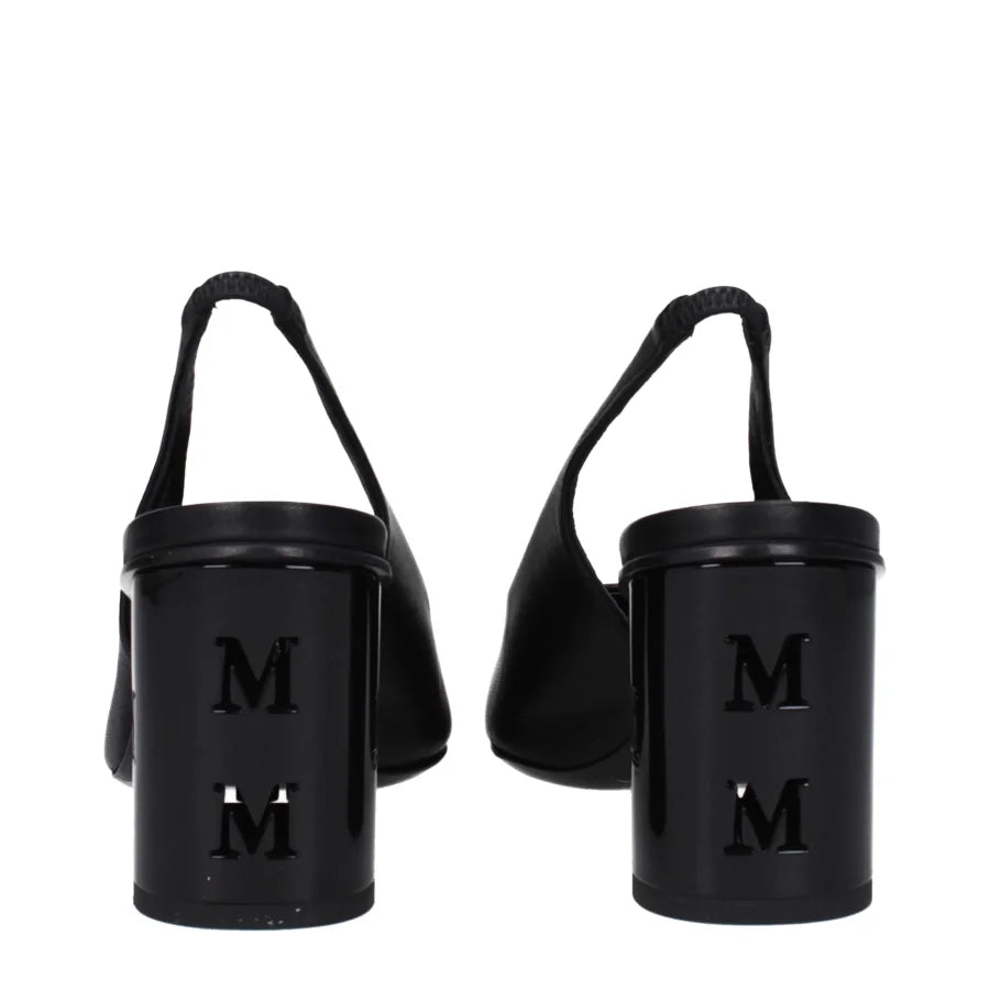 Max Mara Black Leather High Heel Pumps