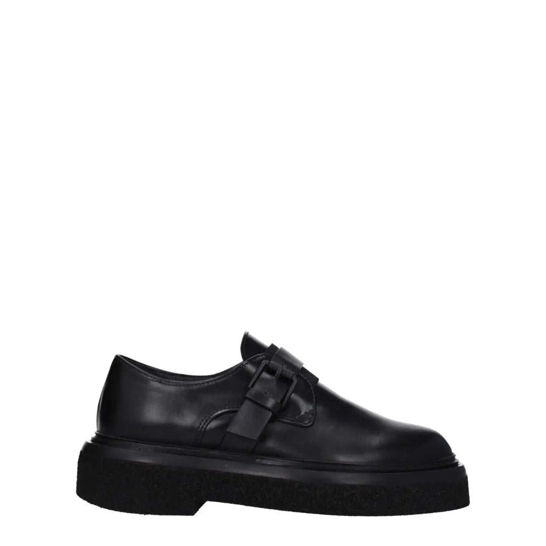 Max Mara Black Leather Oxfords and Derbies