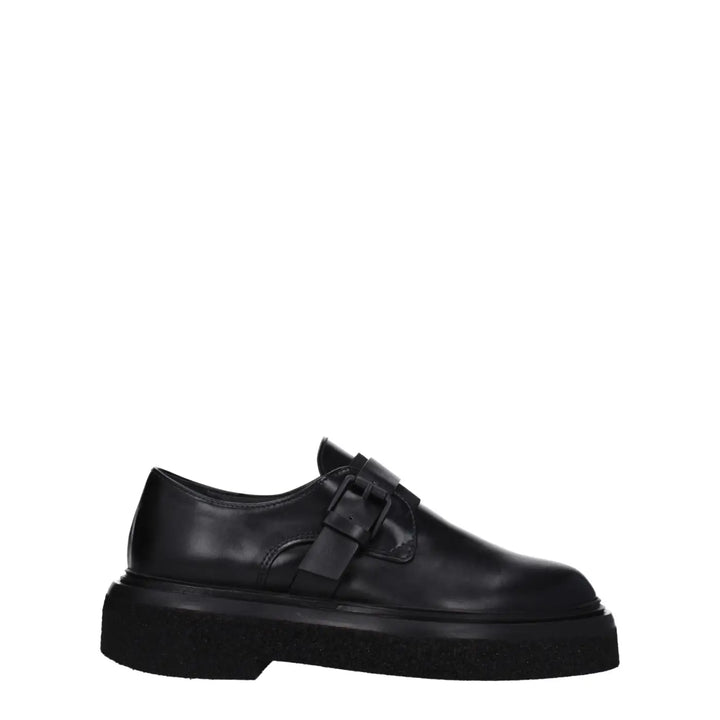Max Mara Black Leather Oxfords and Derbies