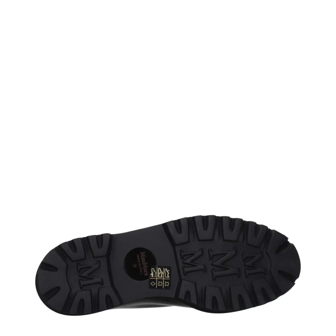 Max Mara Black Leather Oxfords and Derbies