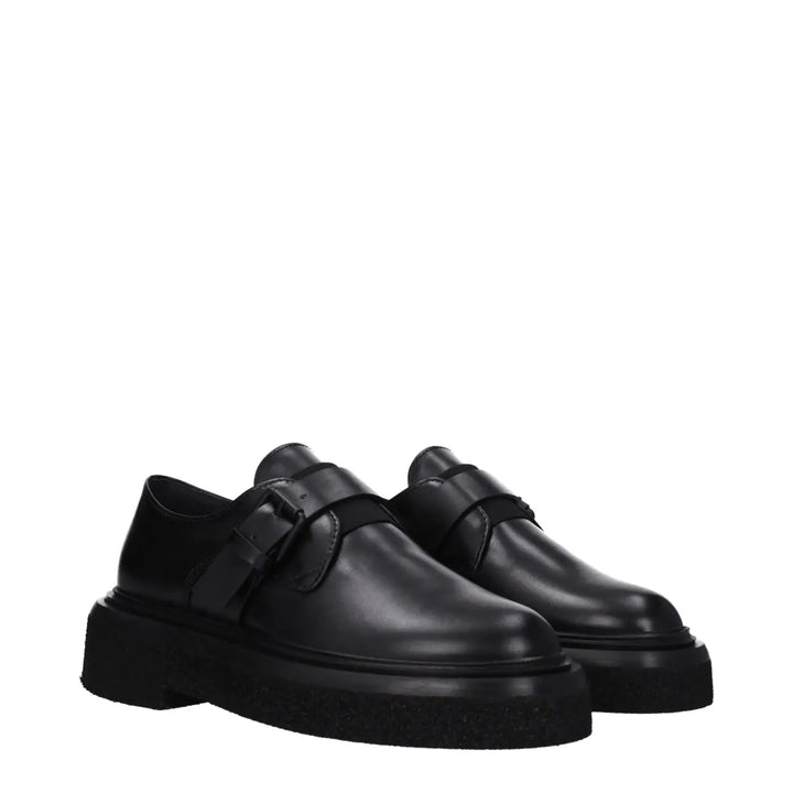 Max Mara Black Leather Oxfords and Derbies