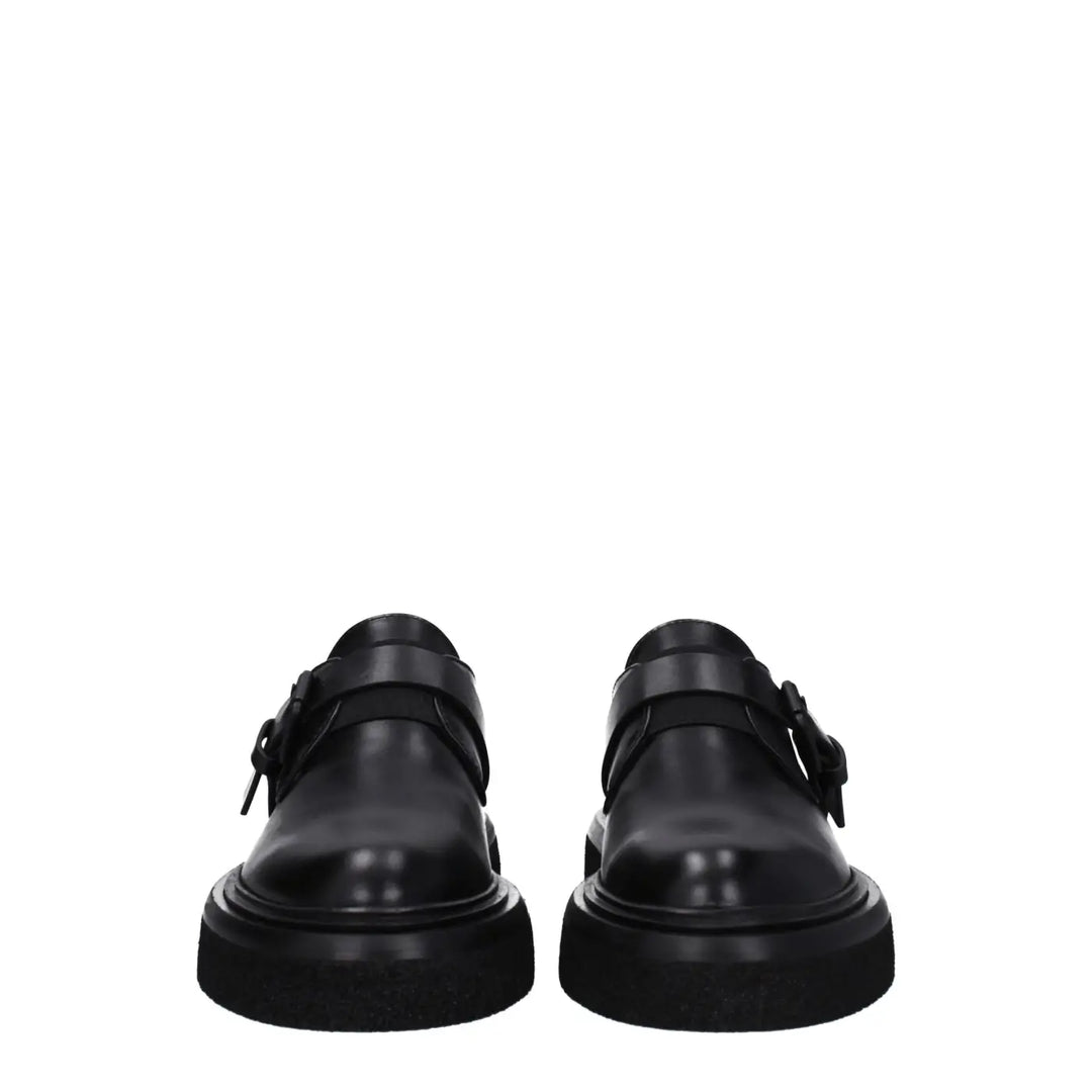 Max Mara Black Leather Oxfords and Derbies