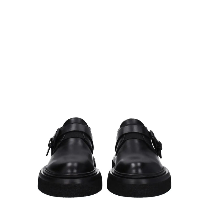 Max Mara Black Leather Oxfords and Derbies