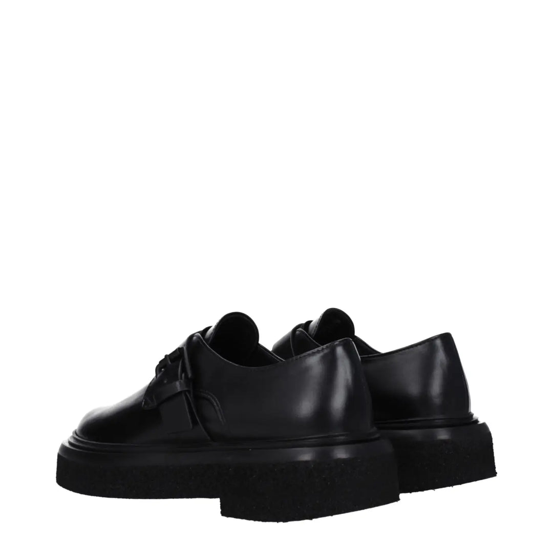 Max Mara Black Leather Oxfords and Derbies