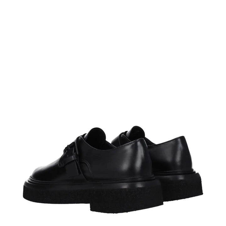 Max Mara Black Leather Oxfords and Derbies