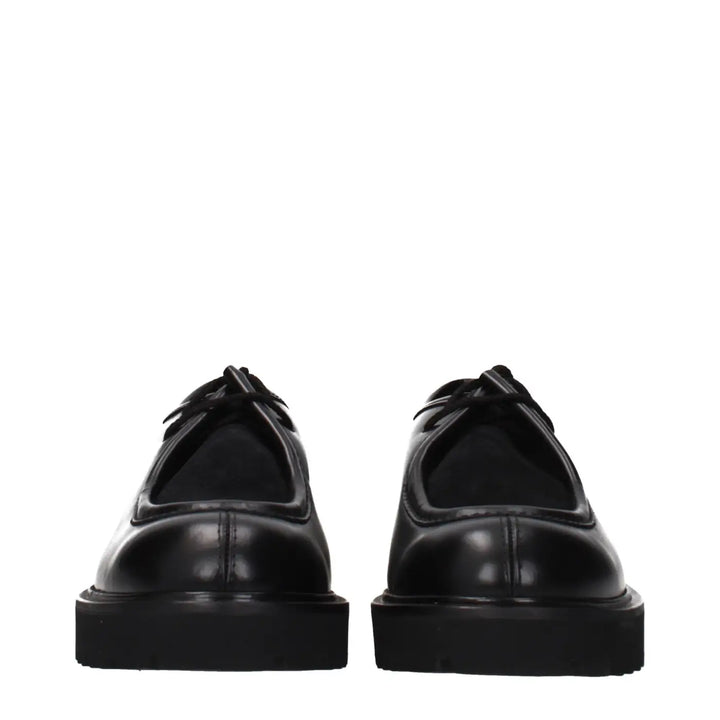 Max Mara Black Leather Oxfords And Derbies