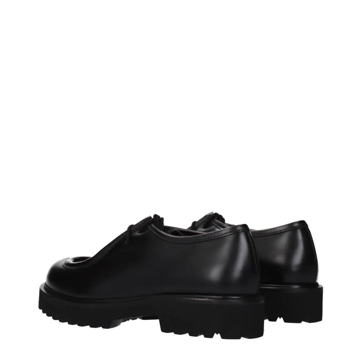Max Mara Black Leather Oxfords And Derbies