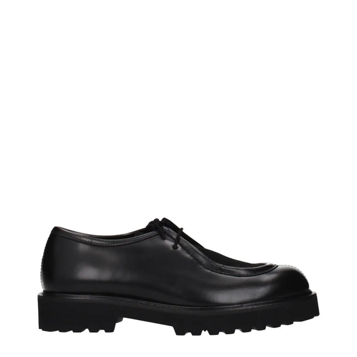 Max Mara Black Leather Oxfords And Derbies