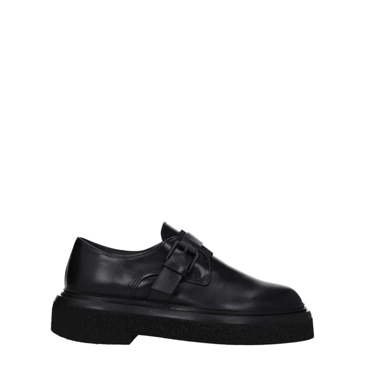 Max Mara Black Leather Oxfords And Derbies
