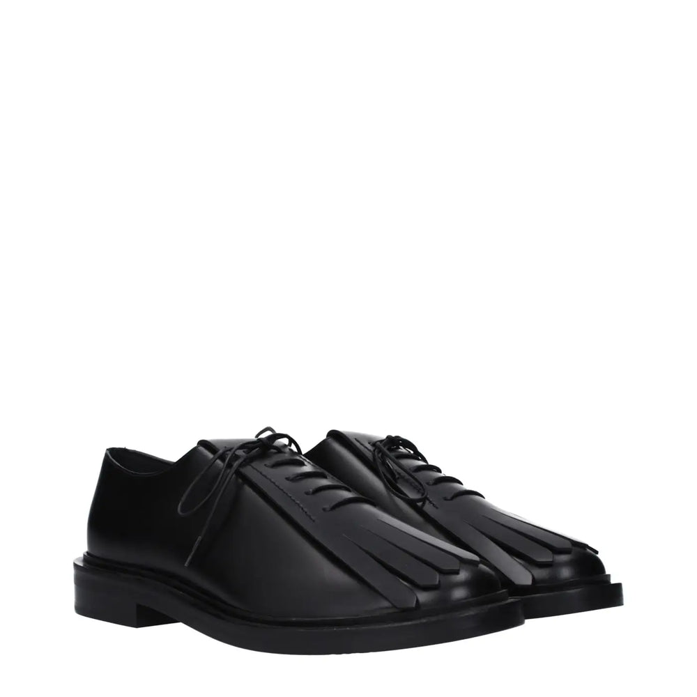 Max Mara Black Leather Oxfords And Derbies