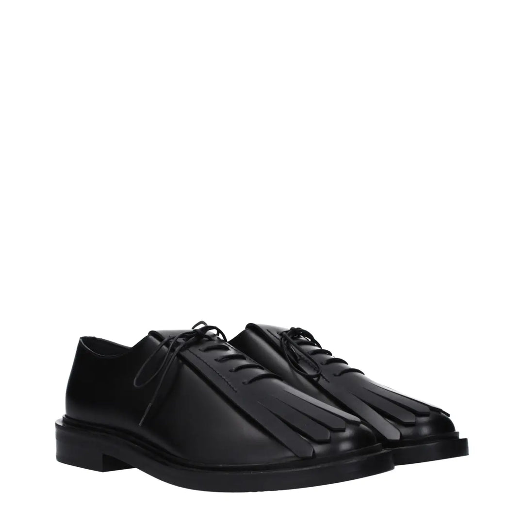 Max Mara Black Leather Oxfords And Derbies