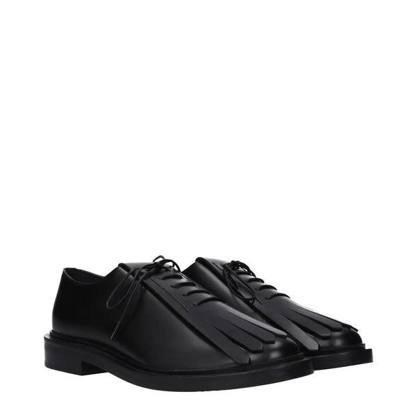 Max Mara Black Leather Oxfords And Derbies