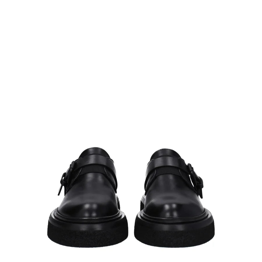 Max Mara Black Leather Oxfords And Derbies