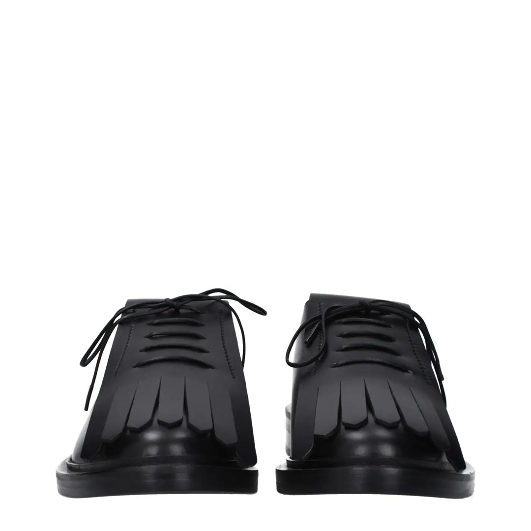 Max Mara Black Leather Oxfords And Derbies
