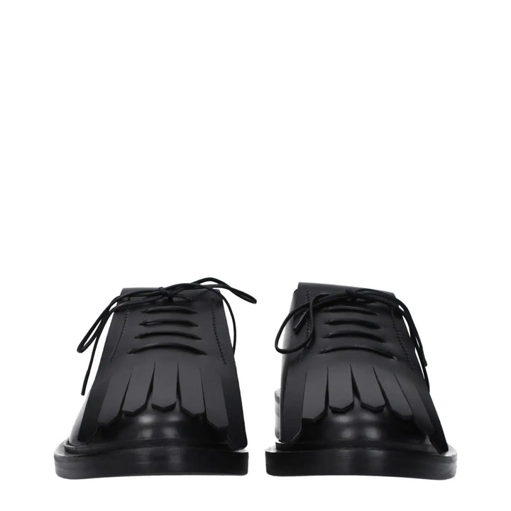 Max Mara Black Leather Oxfords And Derbies