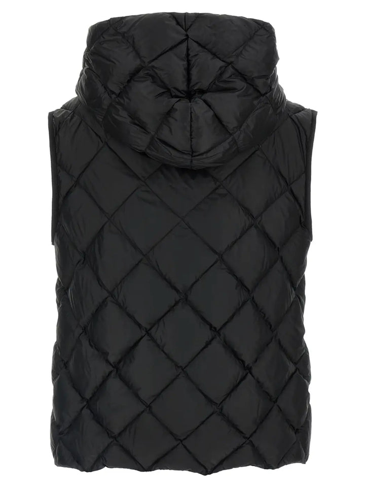 Max Mara Black Polyester Sleeveless Jacket